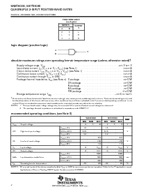 浏览型号SN54HC00J的Datasheet PDF文件第2页