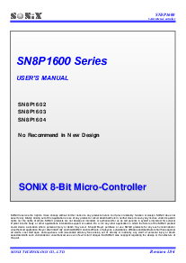 浏览型号SN8P1604S的Datasheet PDF文件第1页