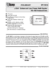 浏览型号SP1481ECN的Datasheet PDF文件第1页