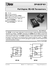 浏览型号SP491ES的Datasheet PDF文件第1页