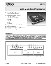 浏览型号SP502的Datasheet PDF文件第1页