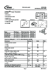 浏览型号SPB70N10L的Datasheet PDF文件第1页