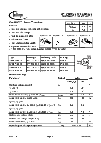 浏览型号SPB07N60C3的Datasheet PDF文件第1页