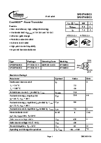 浏览型号SPD07N60C3的Datasheet PDF文件第1页