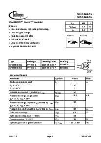 浏览型号SPD03N60S5的Datasheet PDF文件第1页