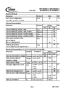 浏览型号SPI20N60C3的Datasheet PDF文件第2页