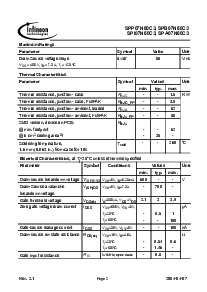 浏览型号SPI07N60C3的Datasheet PDF文件第2页