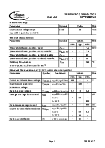 浏览型号SPI08N50C3的Datasheet PDF文件第2页
