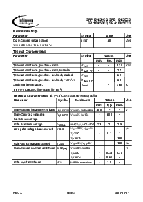 浏览型号SPI16N50C3的Datasheet PDF文件第2页