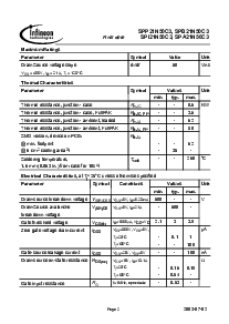 浏览型号SPI21N50C3的Datasheet PDF文件第2页