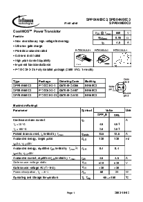 浏览型号SPP04N60C3的Datasheet PDF文件第1页