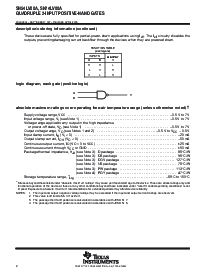 浏览型号SN74LV00ANSRG4的Datasheet PDF文件第2页