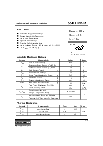 浏览型号SSH10N60A的Datasheet PDF文件第1页