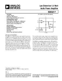 浏览型号SSM2211S的Datasheet PDF文件第1页