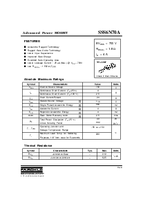 浏览型号SSS6N70A的Datasheet PDF文件第1页