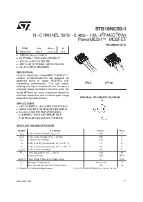 浏览型号STB10NC50-1的Datasheet PDF文件第1页