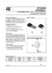 浏览型号STD2NB60T4的Datasheet PDF文件第1页