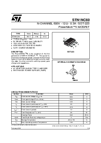 浏览型号STN1NC60的Datasheet PDF文件第1页