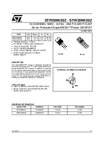 浏览型号STP20NK50Z的Datasheet PDF文件第1页