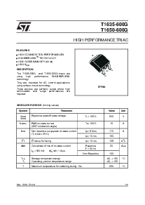 浏览型号T1650-600G的Datasheet PDF文件第1页