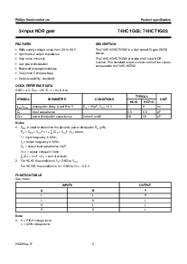 浏览型号74HCT1G02GV的Datasheet PDF文件第2页