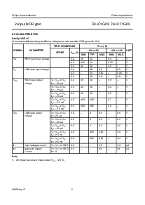浏览型号74HCT1G02GV的Datasheet PDF文件第5页