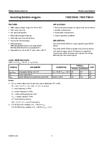 浏览型号74HCT3G14的Datasheet PDF文件第2页
