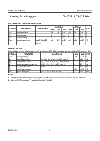 浏览型号74HCT3G14的Datasheet PDF文件第5页