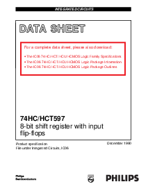 浏览型号74HCT597N的Datasheet PDF文件第1页
