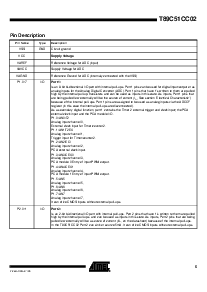 浏览型号T89C51CC02CA-TDSIM的Datasheet PDF文件第5页