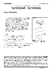 浏览型号TA75393AP的Datasheet PDF文件第1页