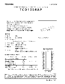 浏览型号TCD1304AP的Datasheet PDF文件第1页