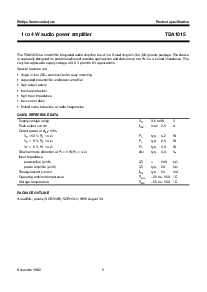 浏览型号TDA1015的Datasheet PDF文件第2页