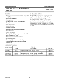 浏览型号TDA1519CTD的Datasheet PDF文件第2页