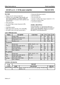 浏览型号TDA1517ATW的Datasheet PDF文件第2页