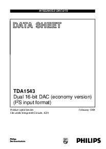 浏览型号TDA1543T的Datasheet PDF文件第1页