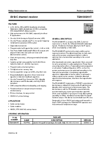 浏览型号TDA10021HT的Datasheet PDF文件第2页