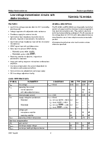 浏览型号TEA1062AT的Datasheet PDF文件第2页