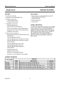 浏览型号TEA1094AT的Datasheet PDF文件第2页