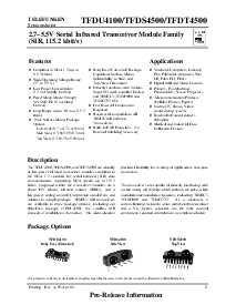 浏览型号TFDU4100的Datasheet PDF文件第1页