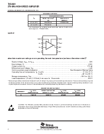 浏览型号THS4001CD的Datasheet PDF文件第2页