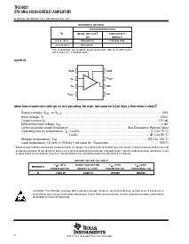 浏览型号THS4001ID的Datasheet PDF文件第2页