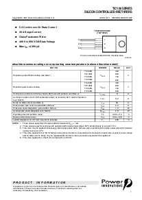 浏览型号TIC106C的Datasheet PDF文件第1页