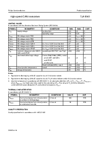 浏览型号TJA1040的Datasheet PDF文件第5页