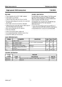 浏览型号TJA1050T的Datasheet PDF文件第2页