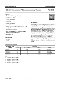 浏览型号TSA5512的Datasheet PDF文件第2页