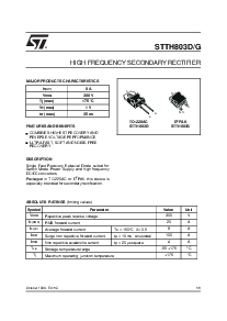 浏览型号STTH803D的Datasheet PDF文件第1页