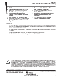 浏览型号TWL1101的Datasheet PDF文件第1页