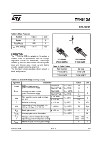 浏览型号TYN612MFP的Datasheet PDF文件第1页