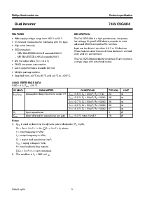 浏览型号74LVC2GU04GV的Datasheet PDF文件第2页